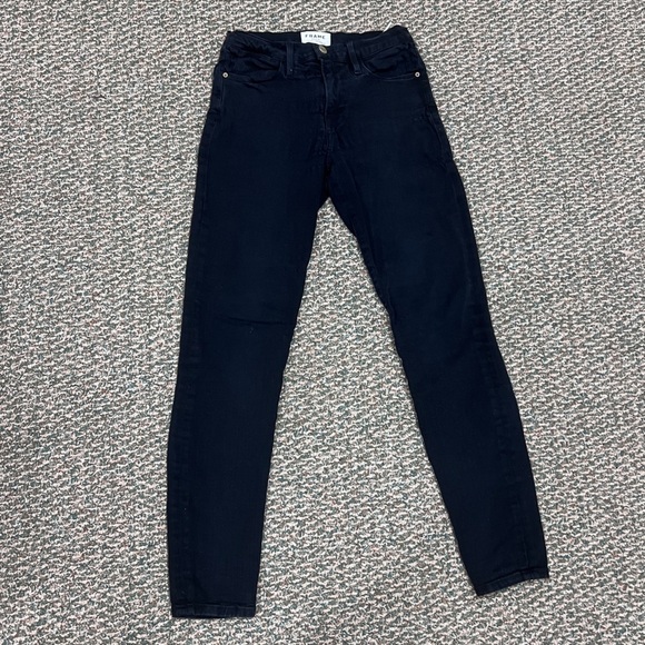 Frame Denim Black Le High Skinny Jeans Size 26 Women’s - Picture 1 of 6